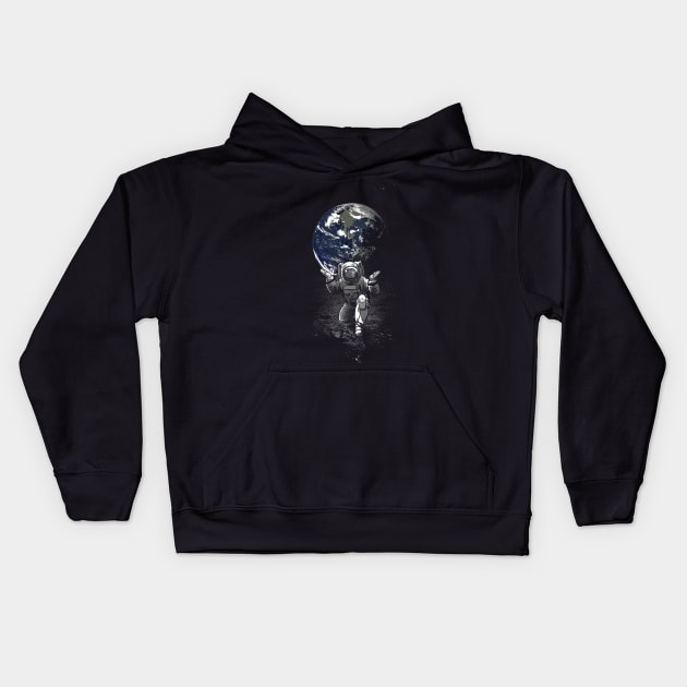 Atlas Spaceman Kids Hoodie by georgeslemercenaire